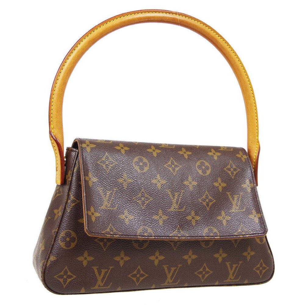 Authenticity Guarantee LOUIS VUITTON MINI LOOPING HAND BAG MI1011 PURSE MONOGRAM